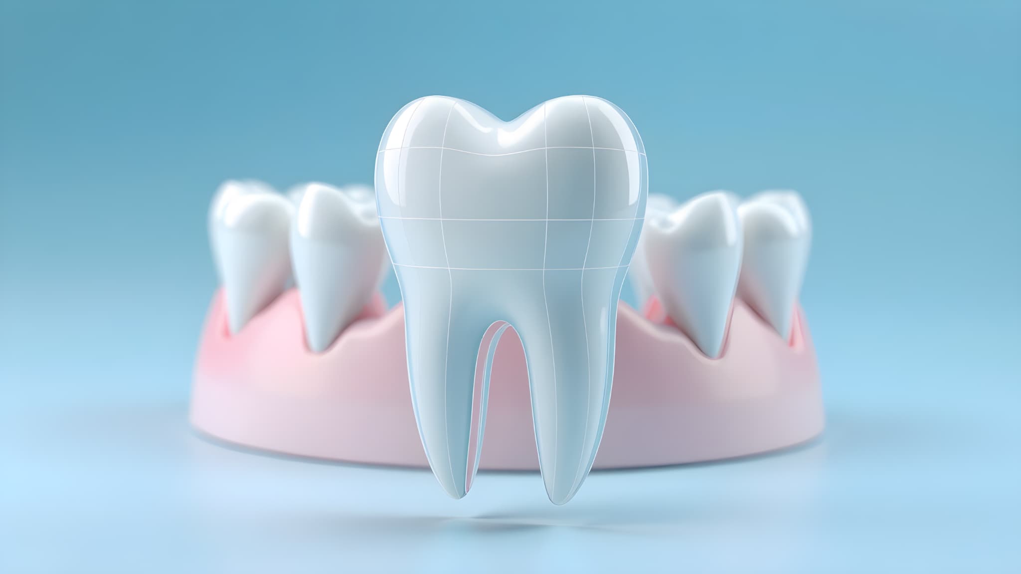 フッ素塗布した歯のイメージ