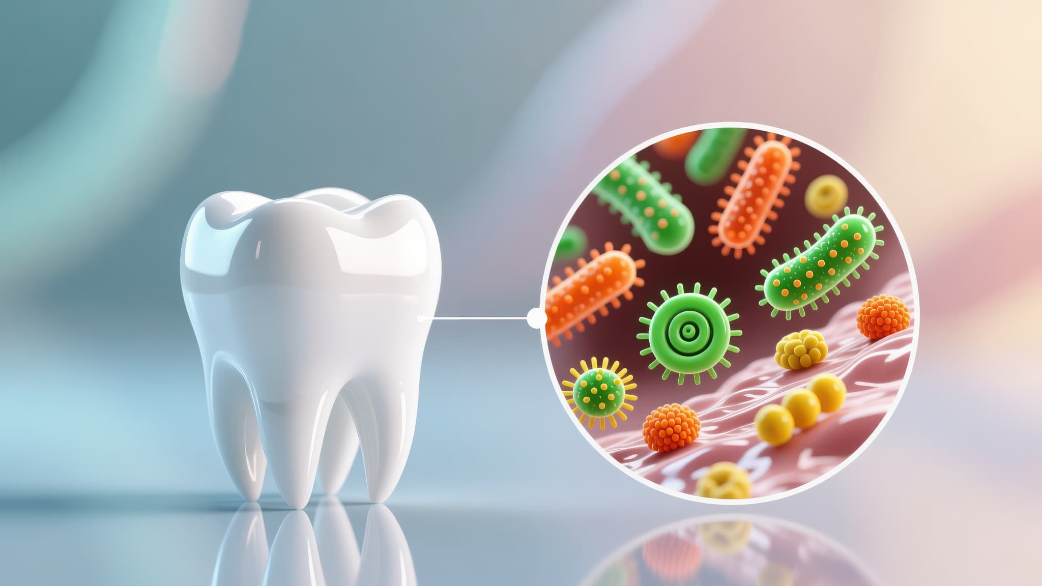 口腔内の細菌のイメージ